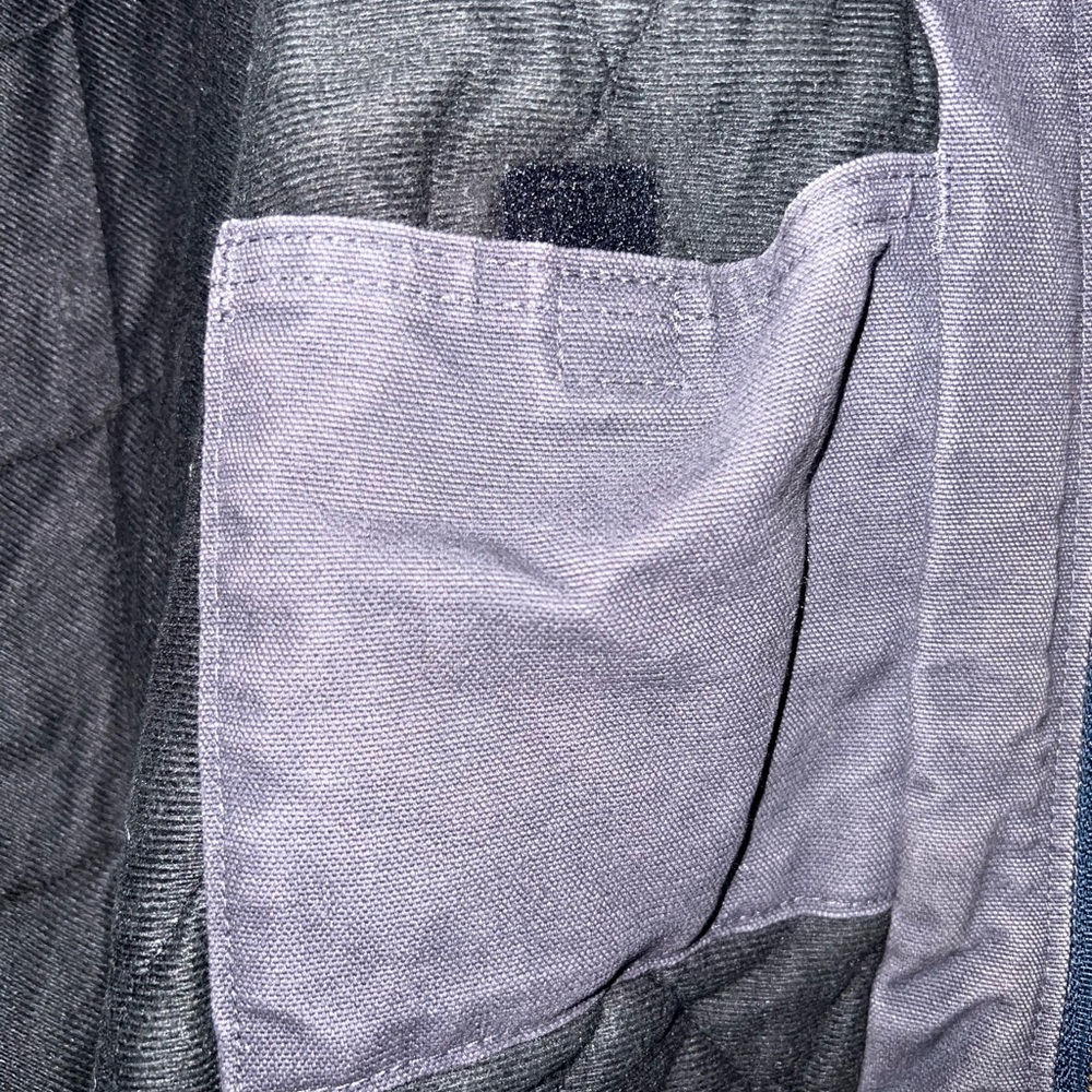Vintage Carhartt J130 Dark Blue/Gray Hooded Jacket - Picture 11 of 12